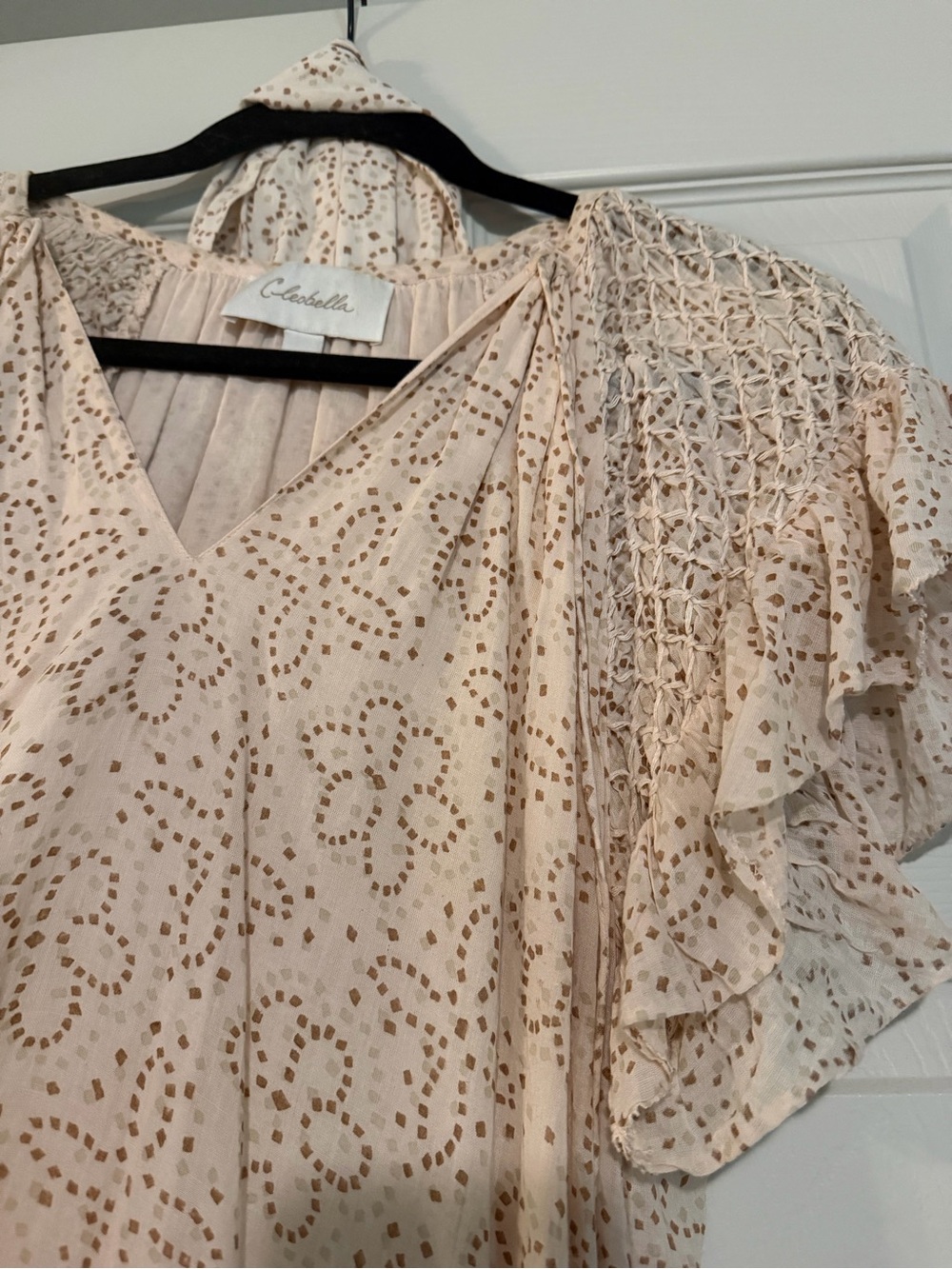Cleobella Flutter Sleeve V-Neck Midi Dress - Picture 4 of 4